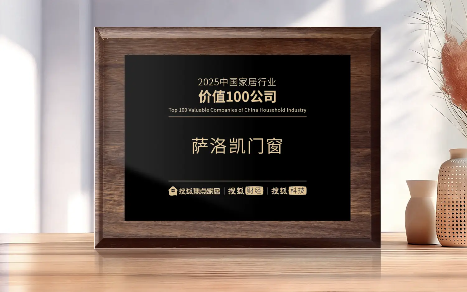 原創薩洛凱門窗榮膺“2025中國家居行業價值100公司”: 以高階大宅系統門窗專業服務與安全標杆，引領行業價值競爭新正規化
