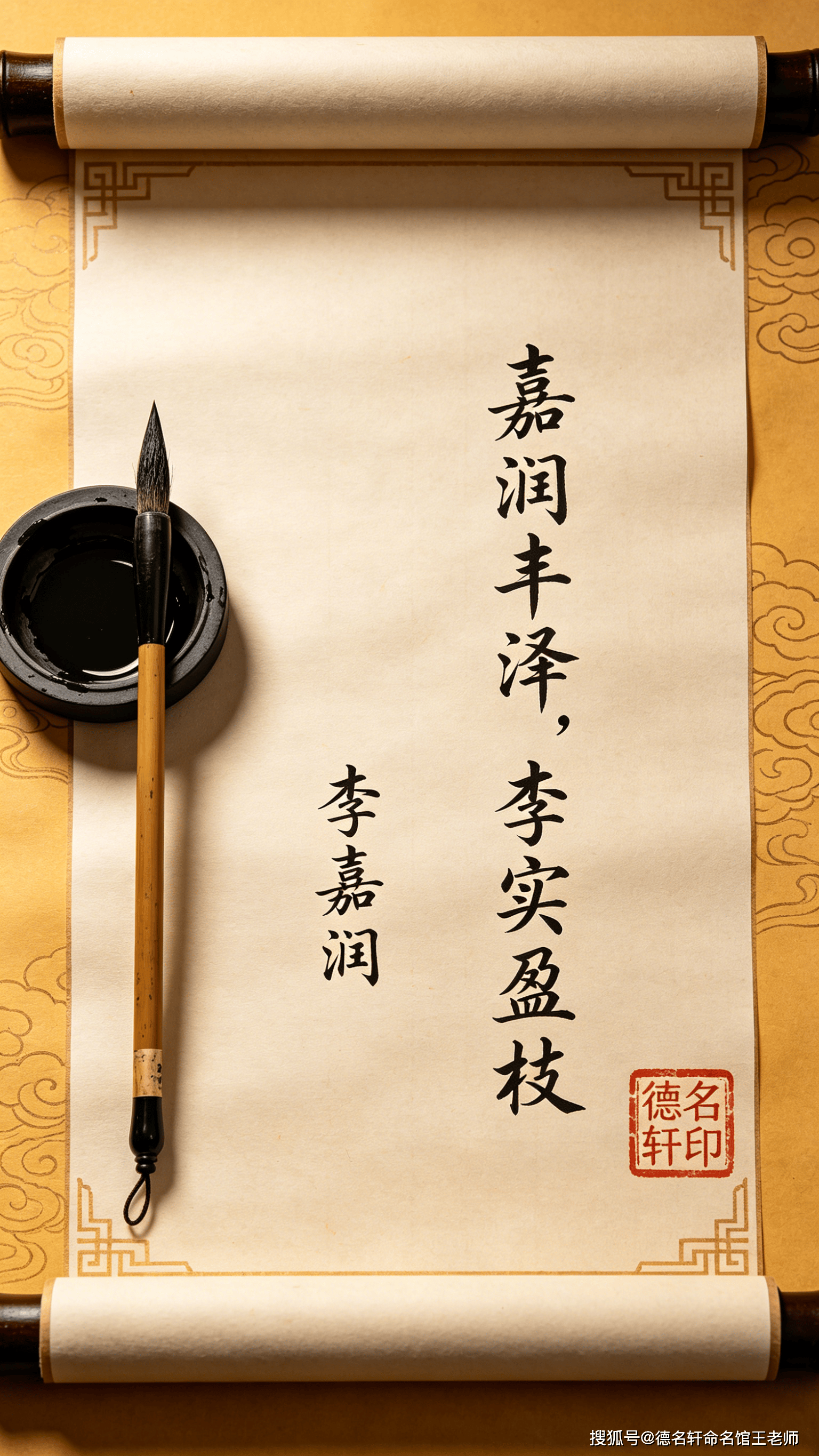 原創寶寶起名案例 李嘉潤：嘉潤豐澤，李實盈枝