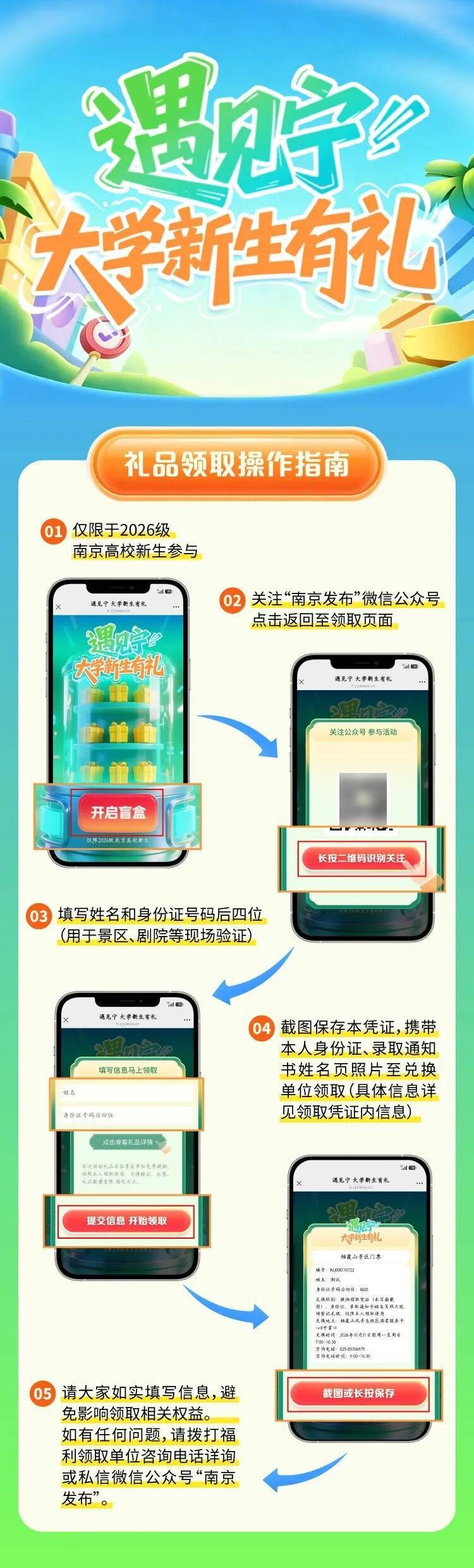 南京釋出大學新生福利！戳這裡→